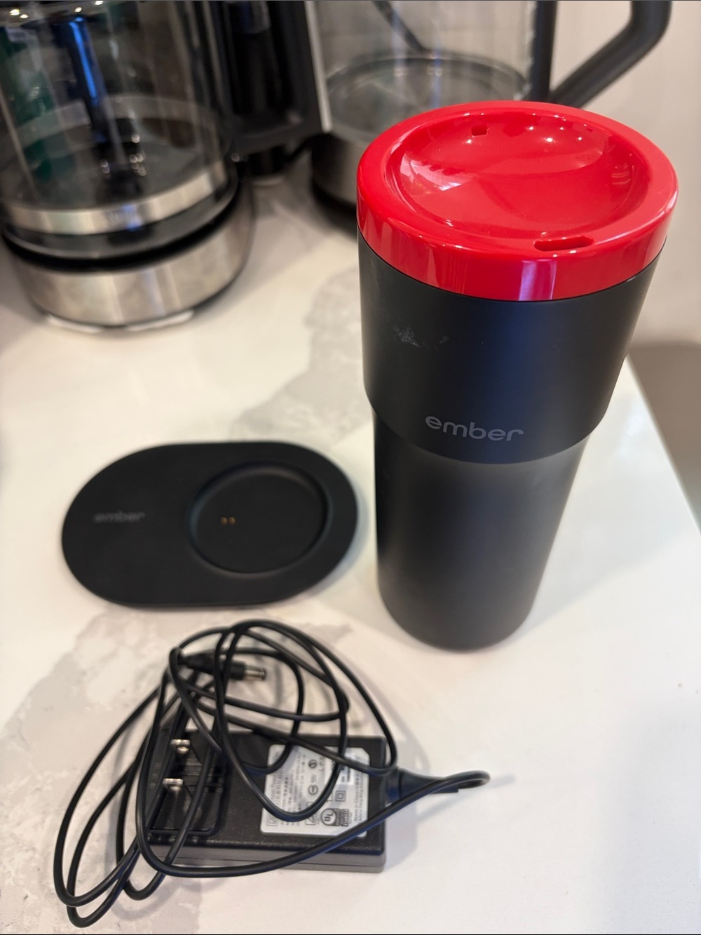 Ember Travel Mug with Red Lid - Temperature Control Mug